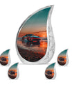Car Theme Large Urn With 4 Keepsake Urn