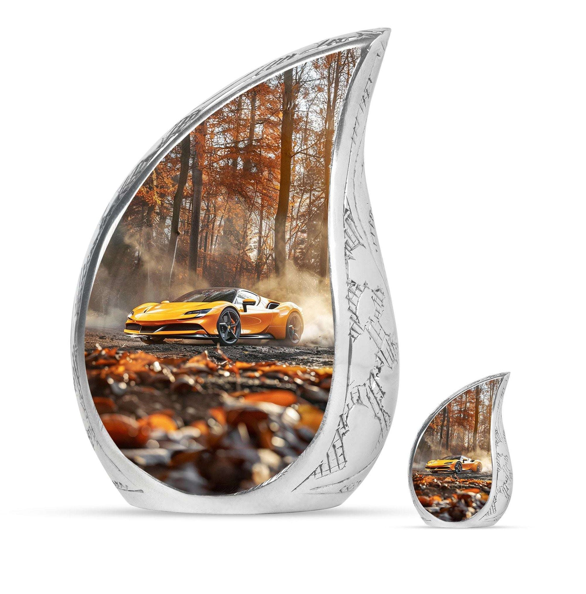 Car Theme Large Urn With 1 Keepsake Urn
