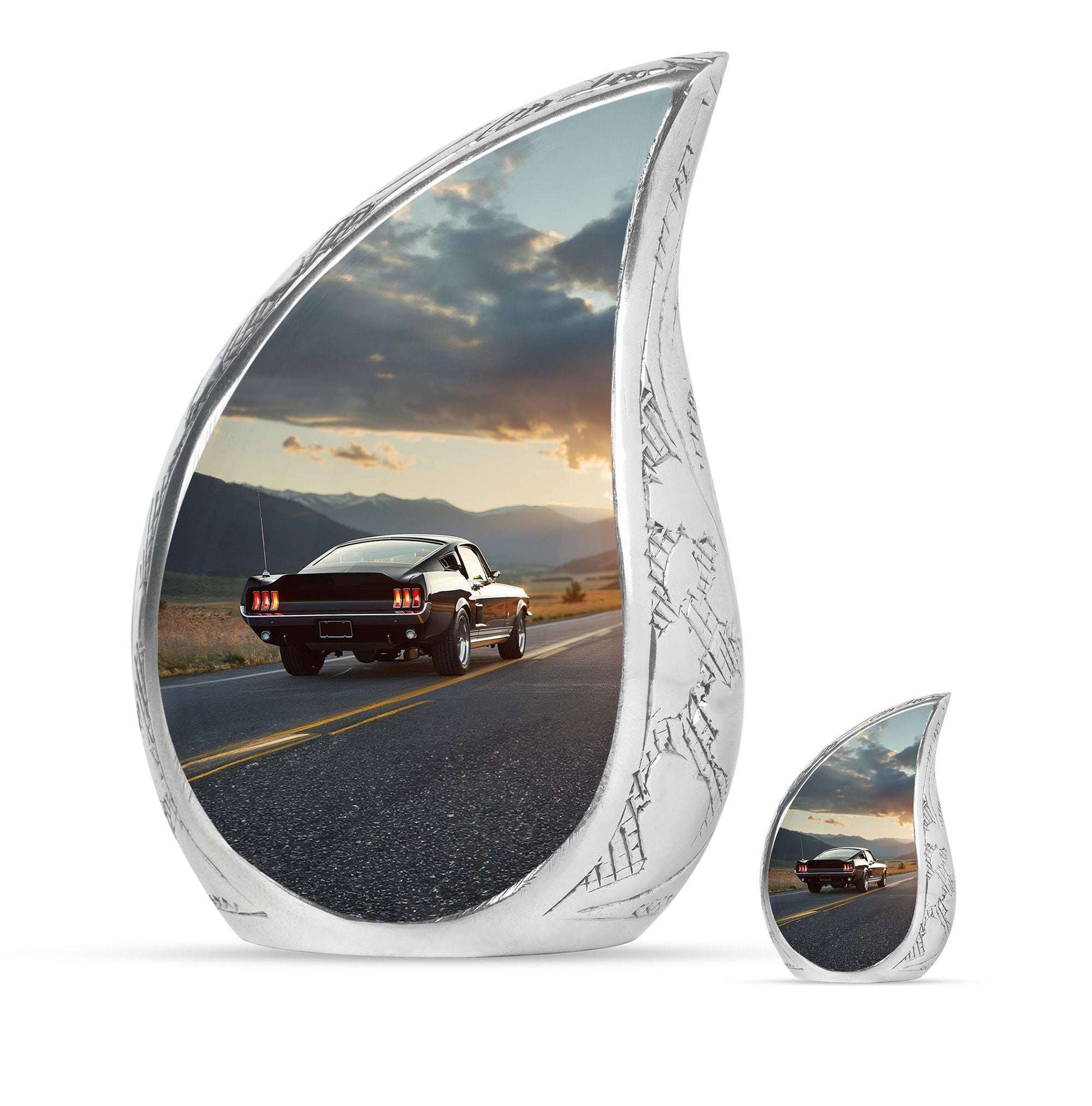 Car Theme Large Urn With 1 Keepsake Urn