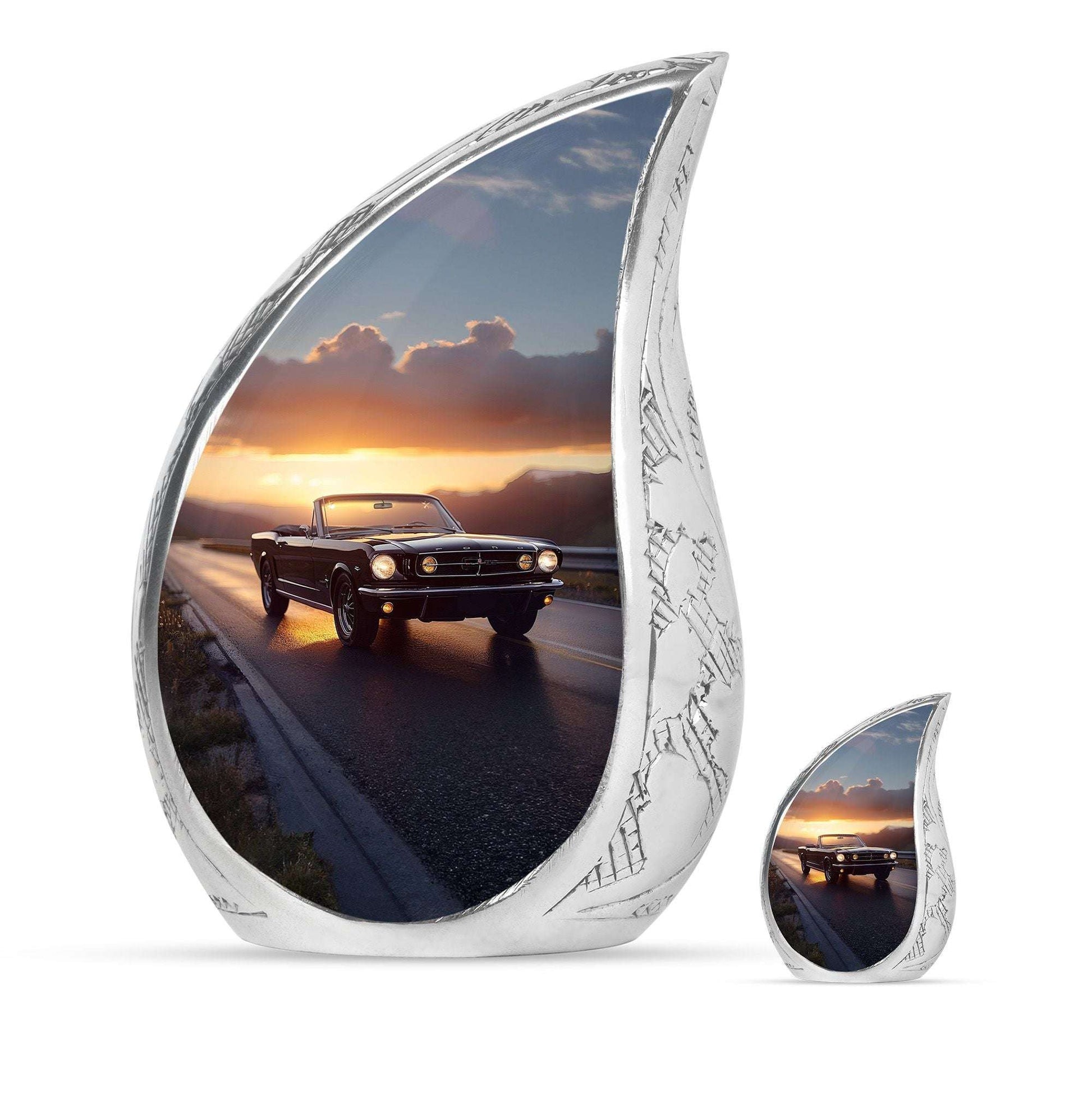 Car Theme Large Urn With 1 Keepsake Urn