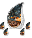 Car Theme Large Urn With 4 Keepsake Urn