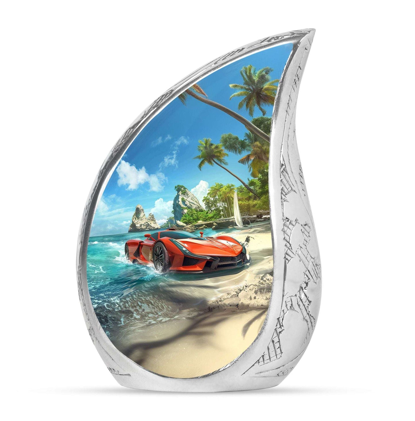 Car Theme Large Urn 10 Inch