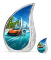 Car Theme Large Urn With 1 Keepsake Urn