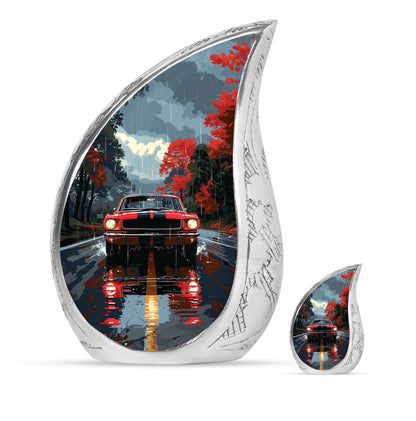 Car Theme Large Urn With 1 Keepsake Urn