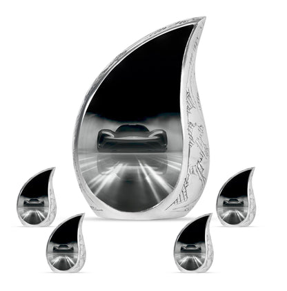 Car Theme Large Urn With 4 Keepsake Urn
