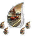 Car Theme Large Urn With 4 Keepsake Urn