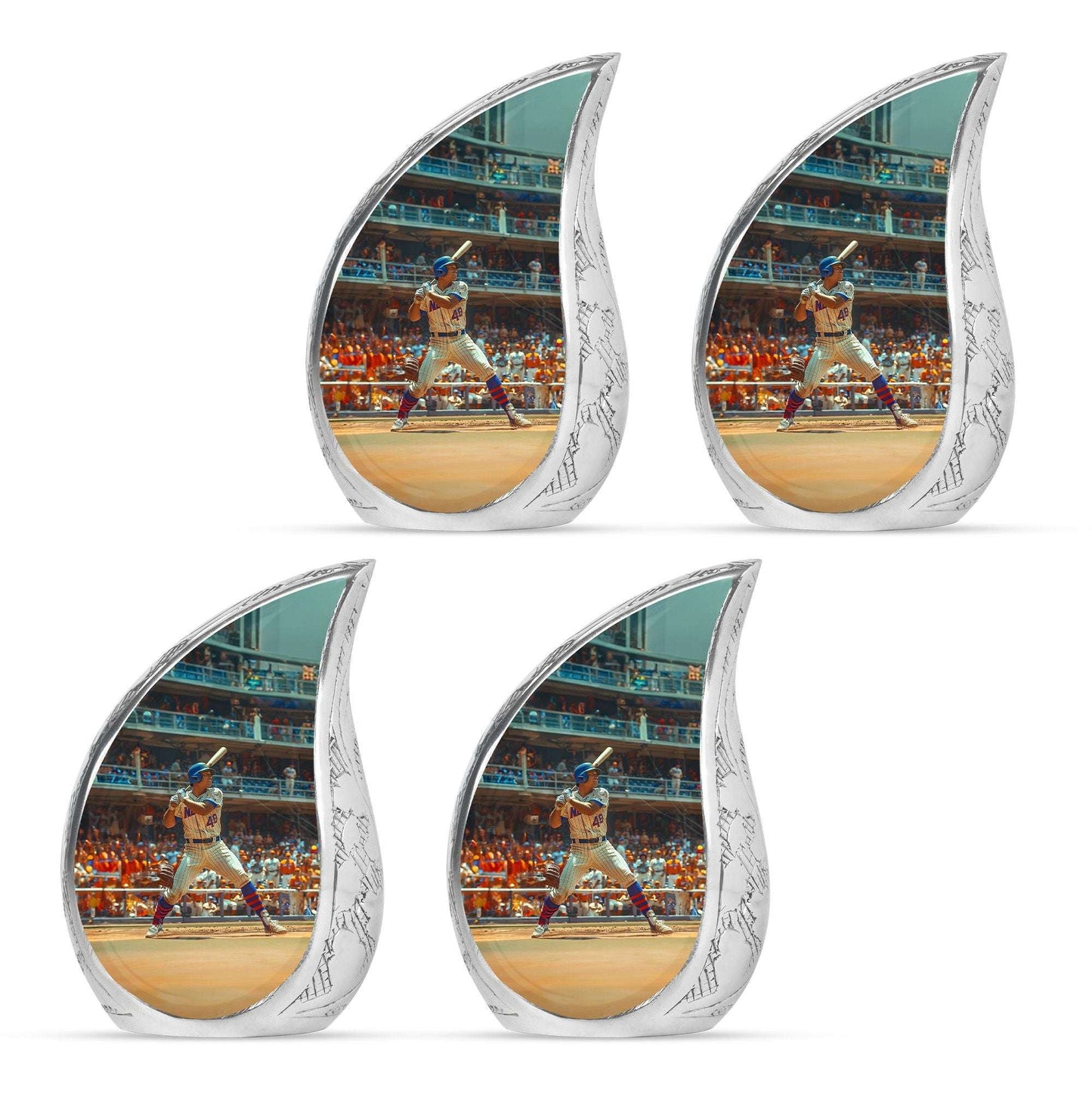 Baseball Theme 3 Inch Keepsake Pack of 4