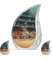 Baseball Theme Large Urn With 2 Keepsake Urn