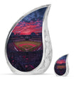 Baseball Theme Large Urn With 1 Keepsake Urn