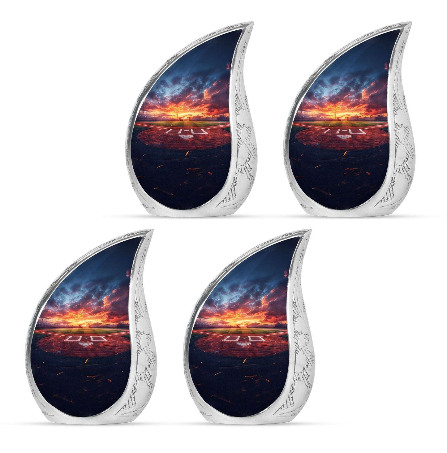Baseball Theme 3 Inch Keepsake Pack of 4