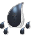 Cross Theme Large Urn With 4 Keepsake Urn