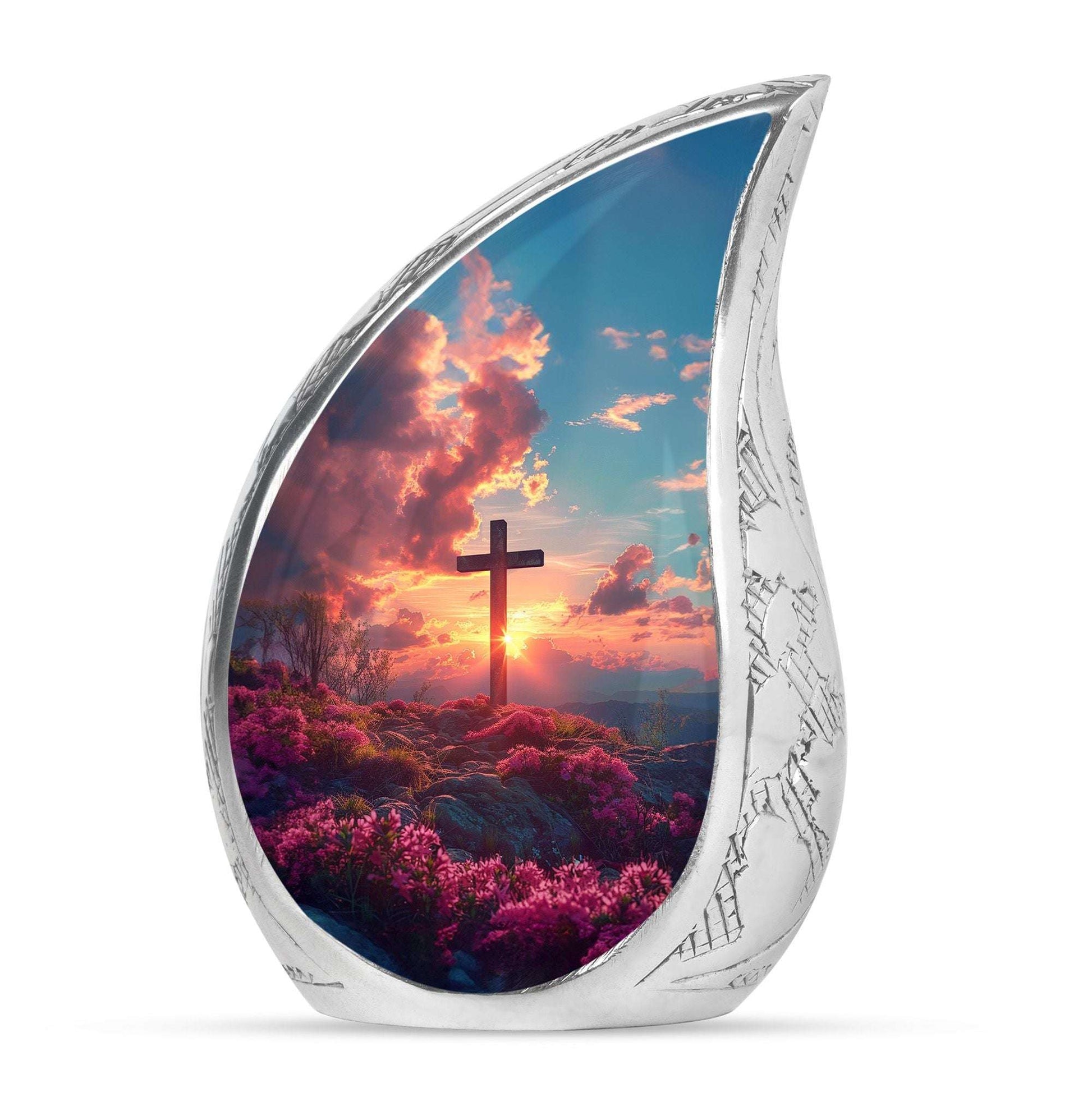 Cross Theme Large Urn 10 Inch