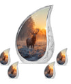 Deer Theme Large Urn With 4 Keepsake Urn