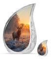 Deer Theme Large Urn With 1 Keepsake Urn