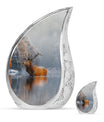 Deer Theme Large Urn With 1 Keepsake Urn