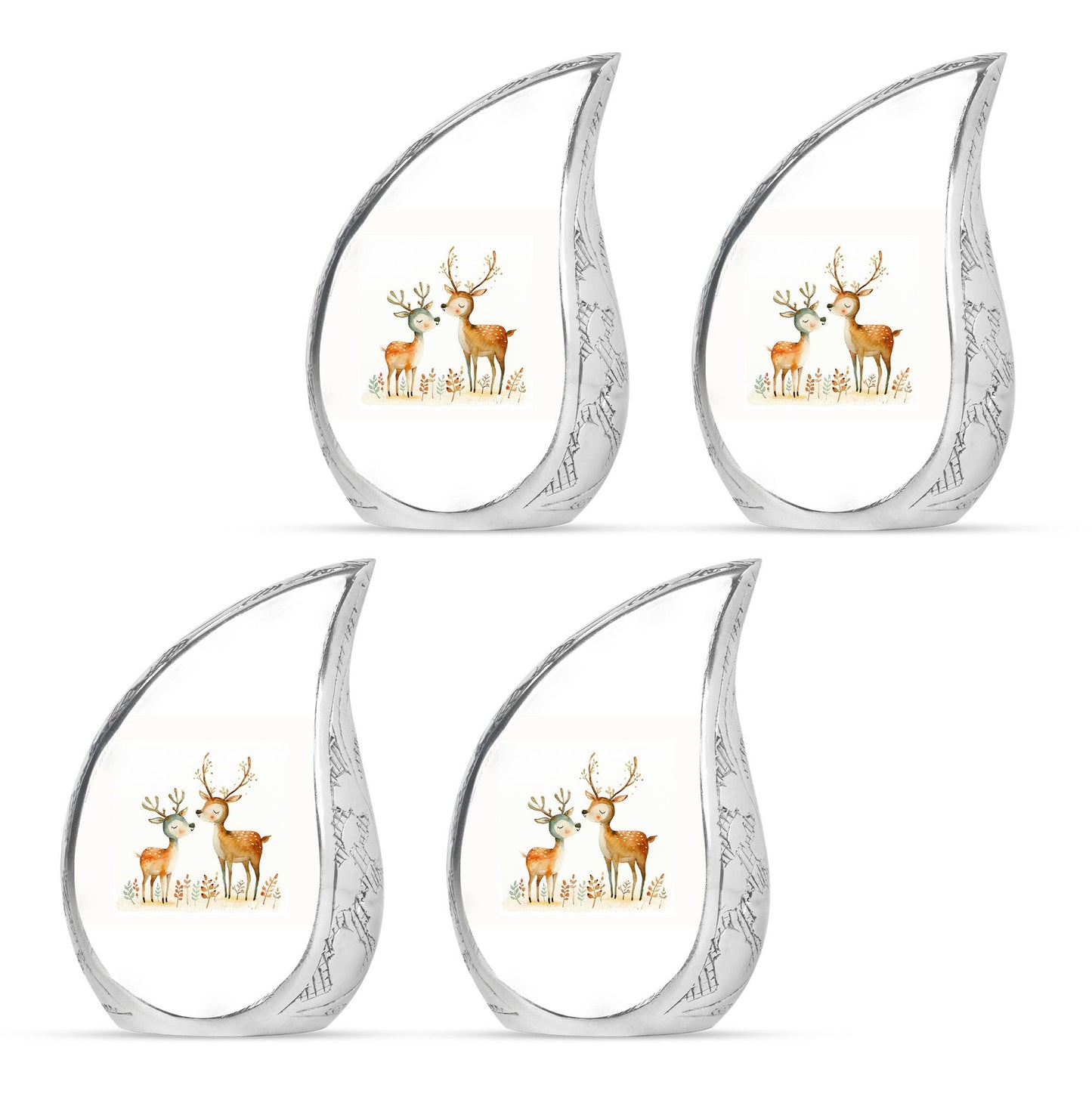 Deer Family Theme 3 Inch Keepsake Pack of 4