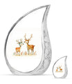 Deer Family Theme Large Urn With 1 Keepsake Urn
