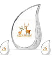 Deer Family Theme Large Urn With 2 Keepsake Urn