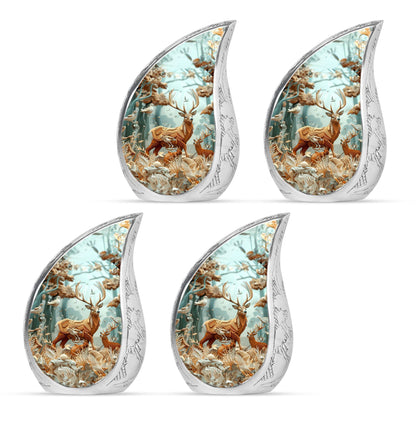 Deer Family Theme 3 Inch Keepsake Pack of 4