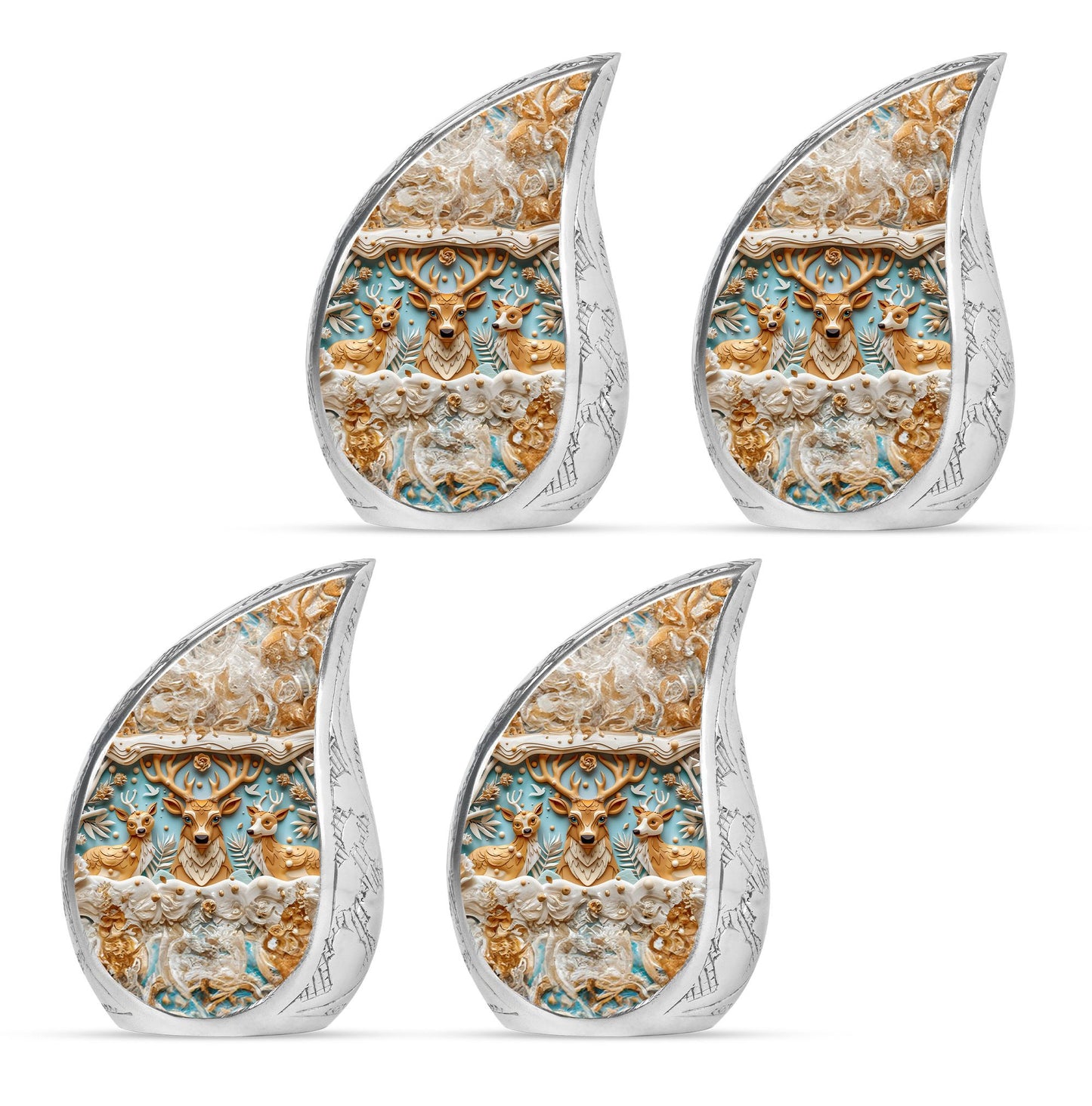 Deer Family Theme 3 Inch Keepsake Pack of 4