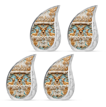Deer Family Theme 3 Inch Keepsake Pack of 4