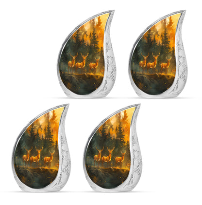 Deer Family Theme 3 Inch Keepsake Pack of 4