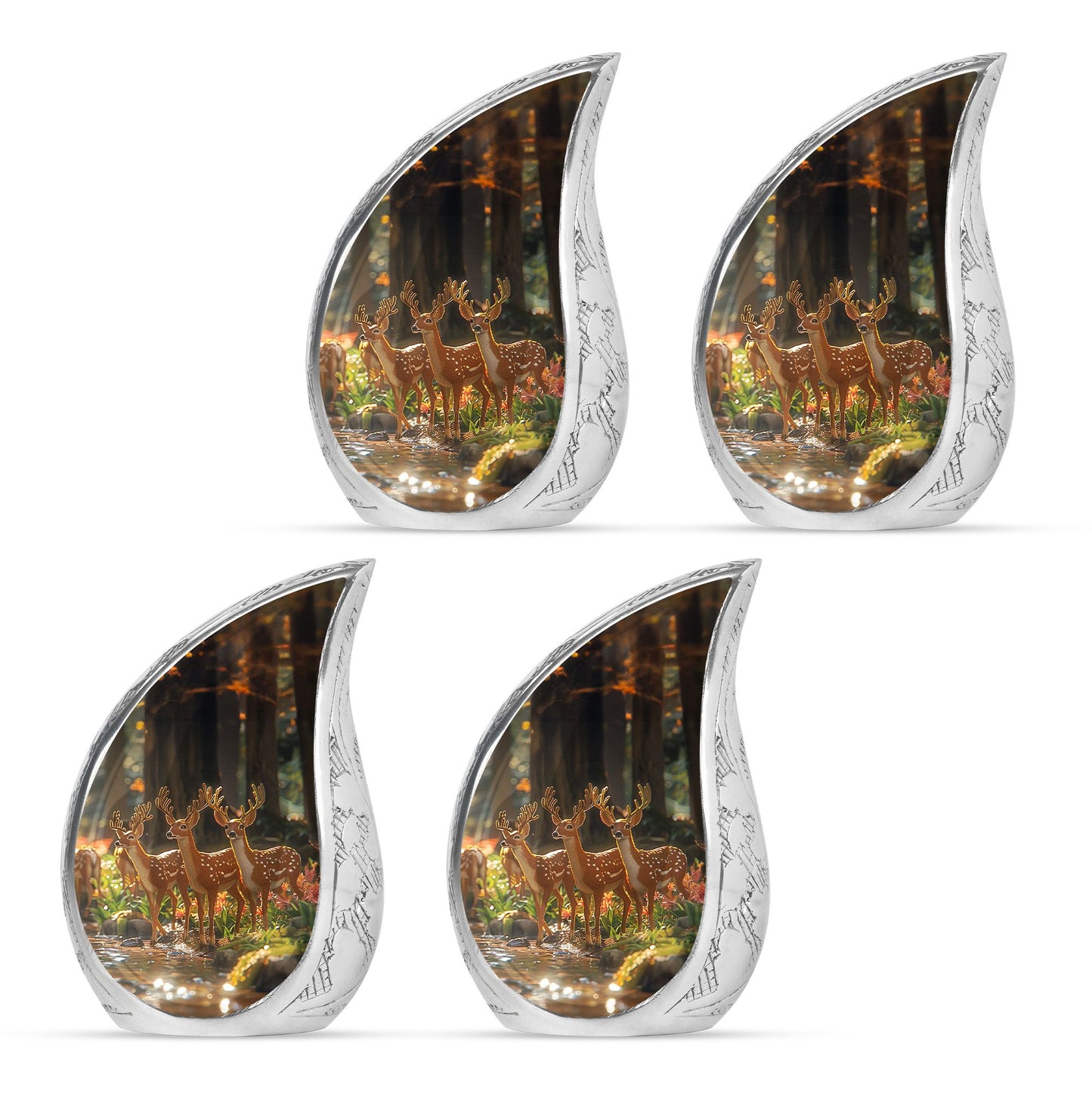 Deer Family Theme 3 Inch Keepsake Pack of 4