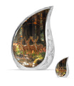 Deer Family Theme Large Urn With 1 Keepsake Urn