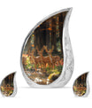 Deer Family Theme Large Urn With 2 Keepsake Urn
