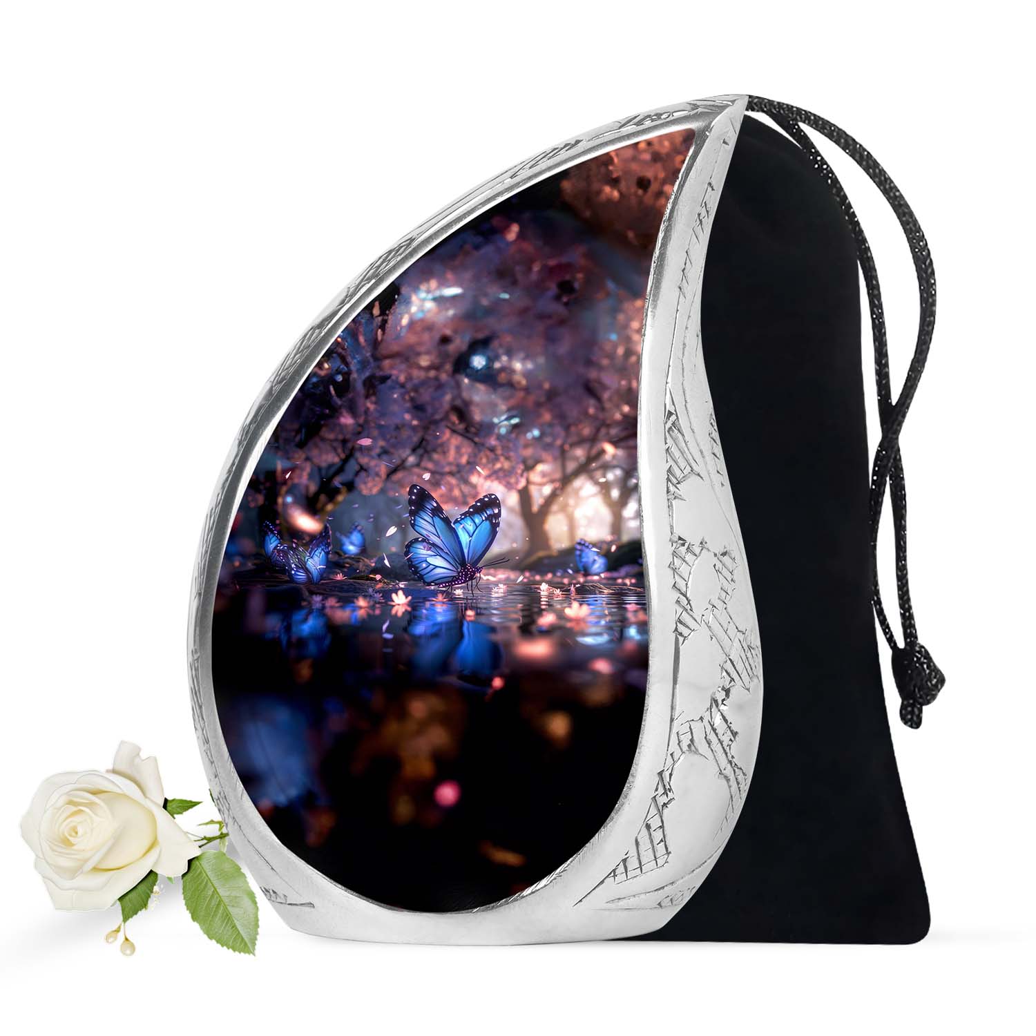 Butterfly Theme Large Urn 10 Inch