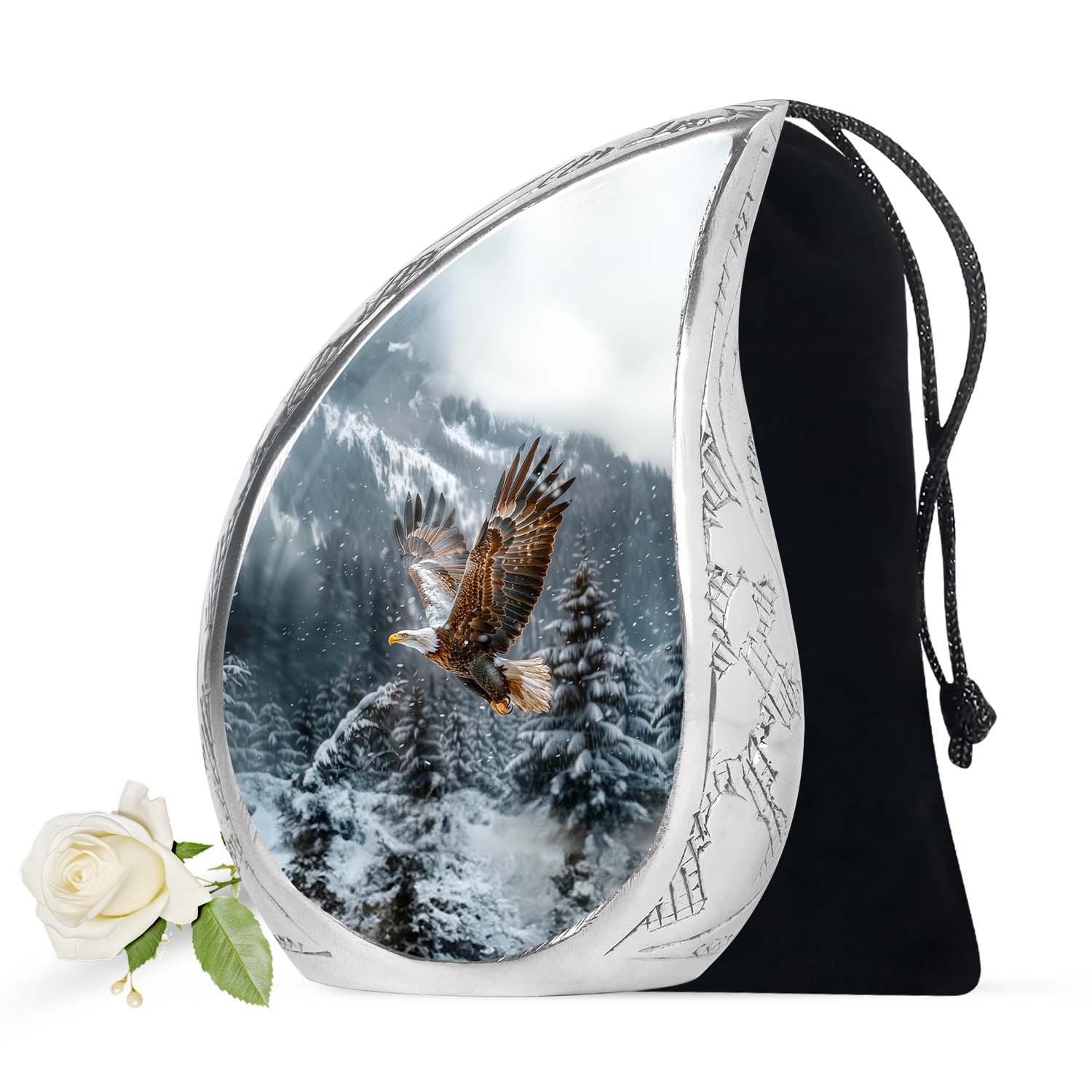 Eagle Theme Large Urn 10 Inch