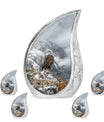 Eagle Theme Large Urn With 4 Keepsake Urn