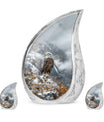 Eagle Theme Large Urn With 2 Keepsake Urn