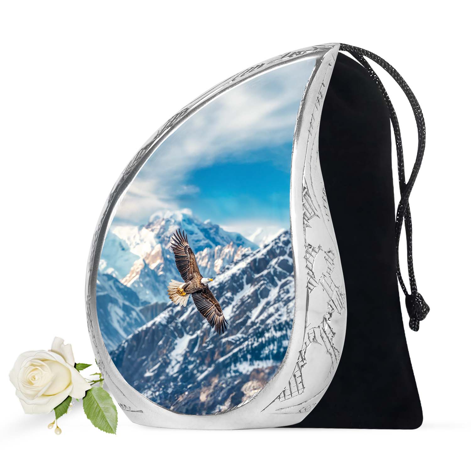 Eagle Theme Large Urn 10 Inch