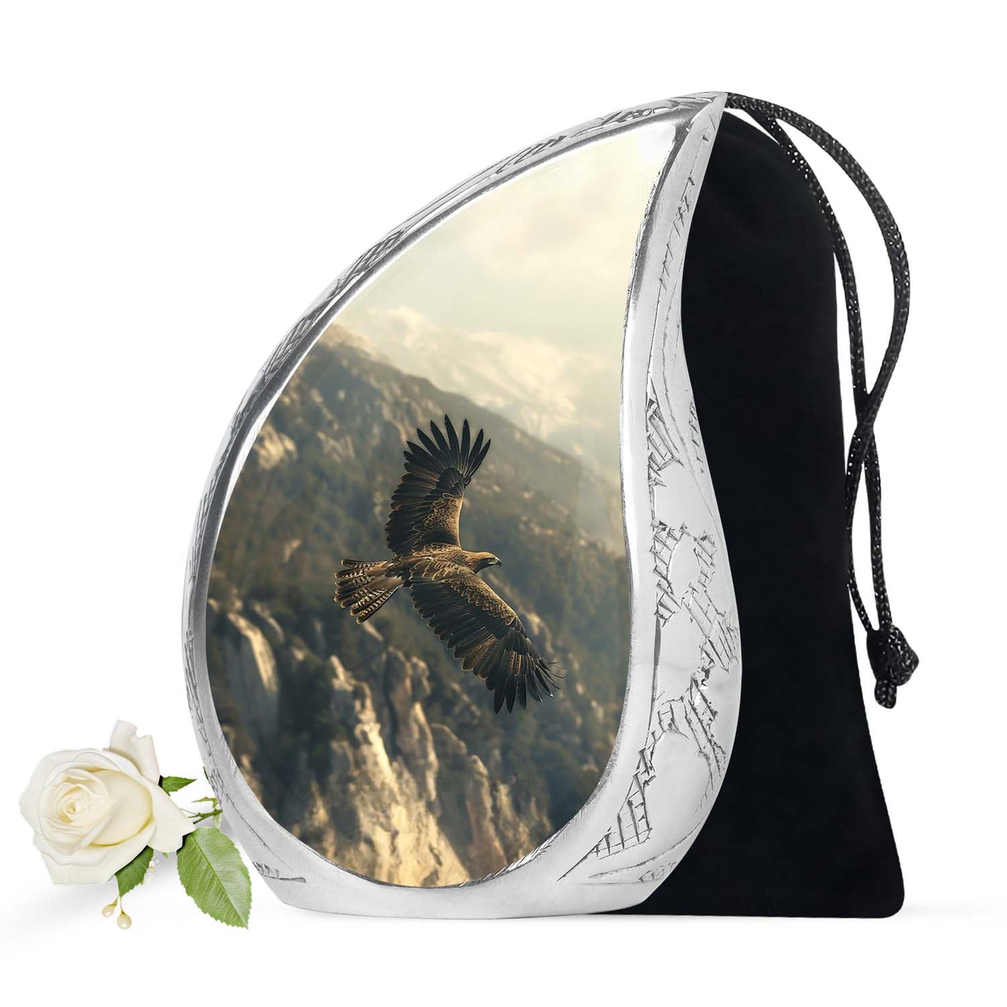 Eagle Theme Large Urn 10 Inch
