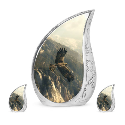 Eagle Theme Large Urn With 2 Keepsake Urn