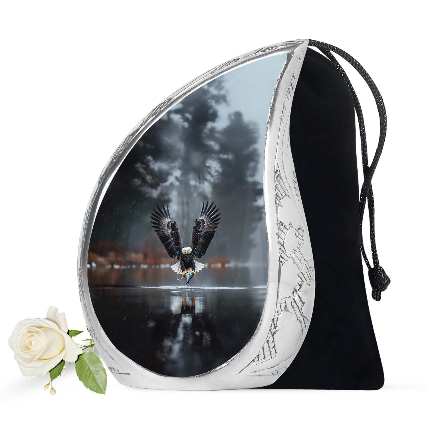 Eagle Theme Large Urn 10 Inch