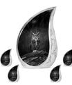 Owl Theme Large Urn With 4 Keepsake Urn
