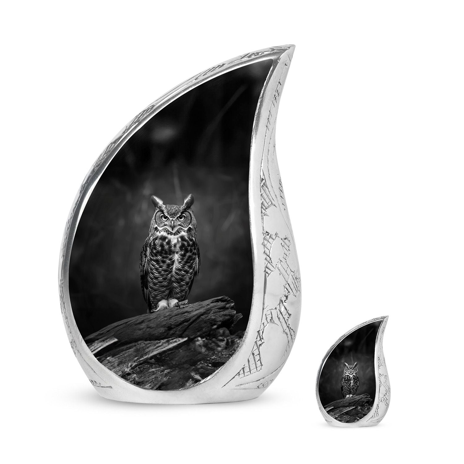 Owl Theme Large Urn With 1 Keepsake Urn