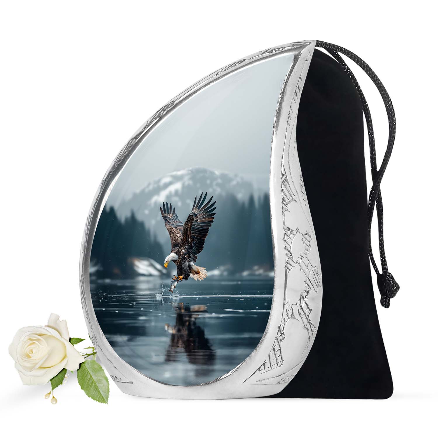 Eagle Theme Large Urn 10 Inch