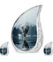 Eagle Theme Large Urn With 2 Keepsake Urn