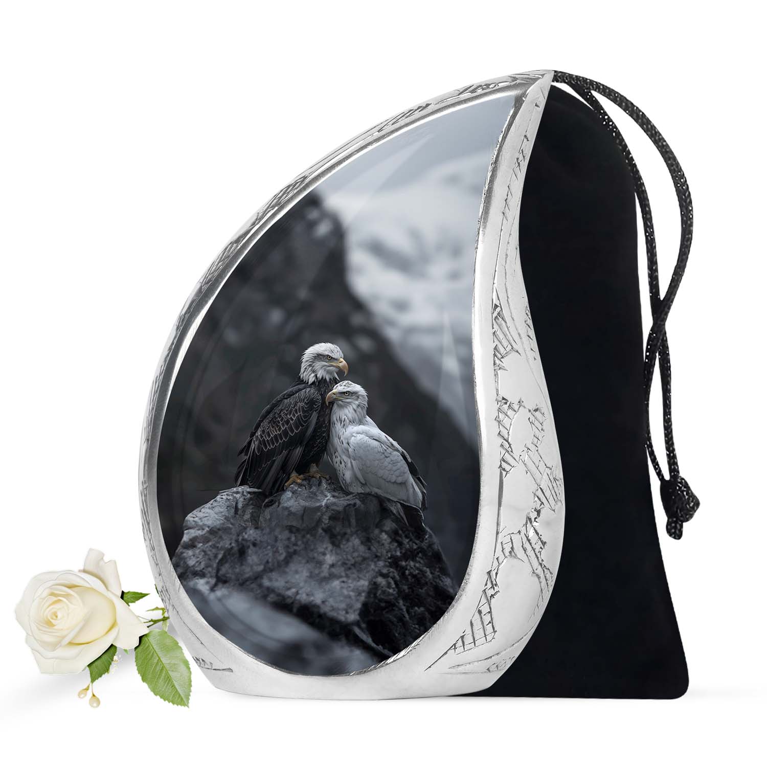 Eagle Theme Large Urn 10 Inch