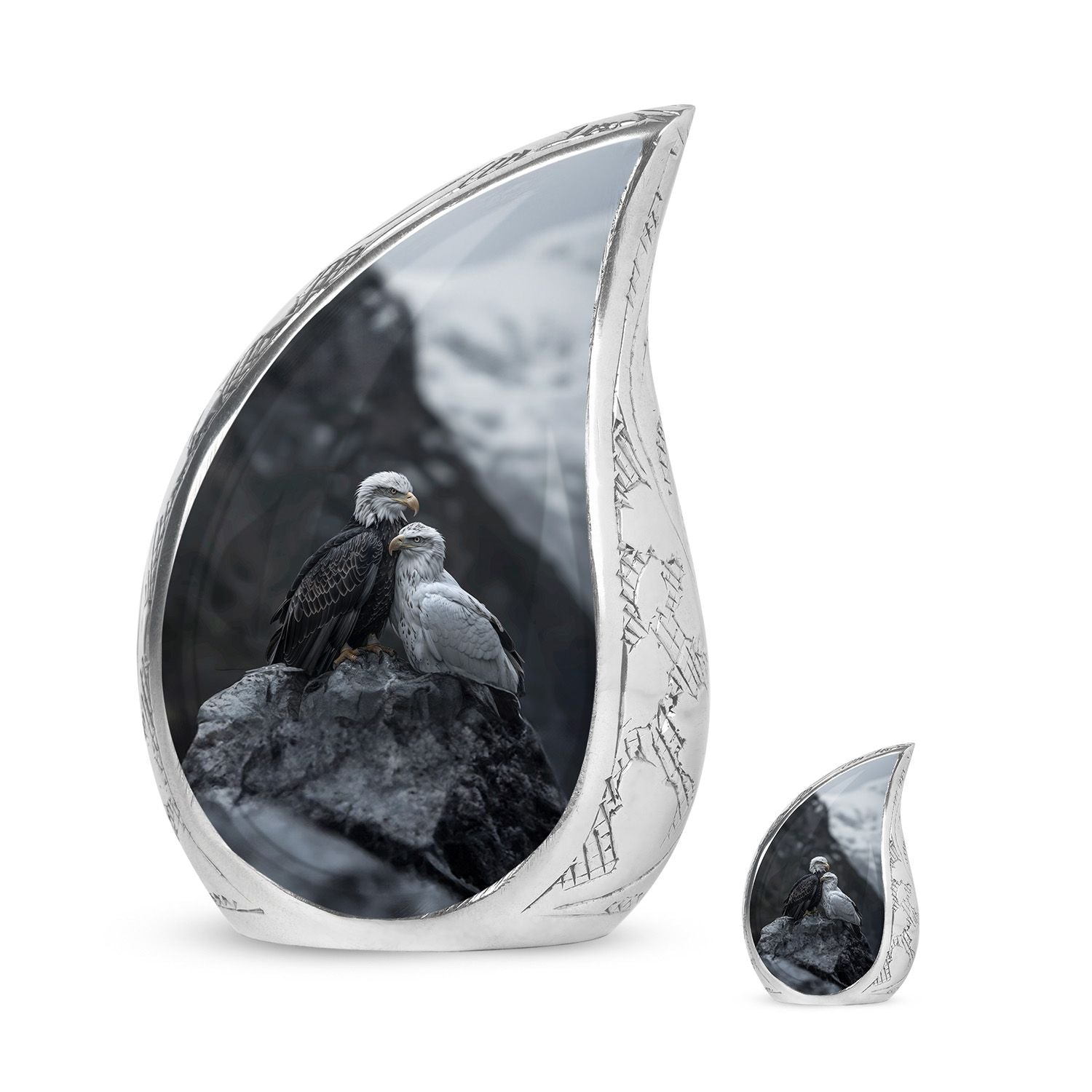 Eagle Theme Large Urn With 1 Keepsake Urn