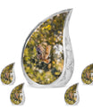 Owl Theme Large Urn With 4 Keepsake Urn