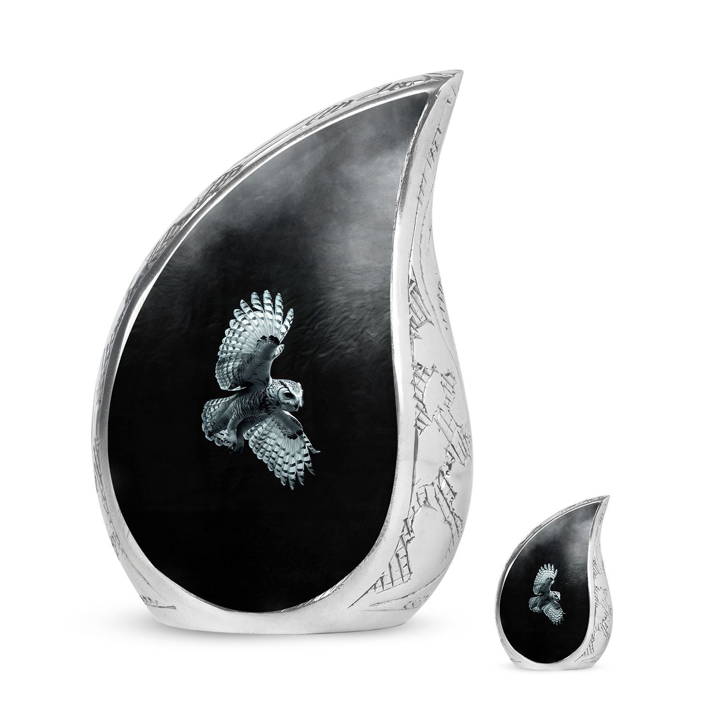 Owl Theme Large Urn With 1 Keepsake Urn