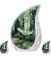 Owl Theme Large Urn With 2 Keepsake Urn