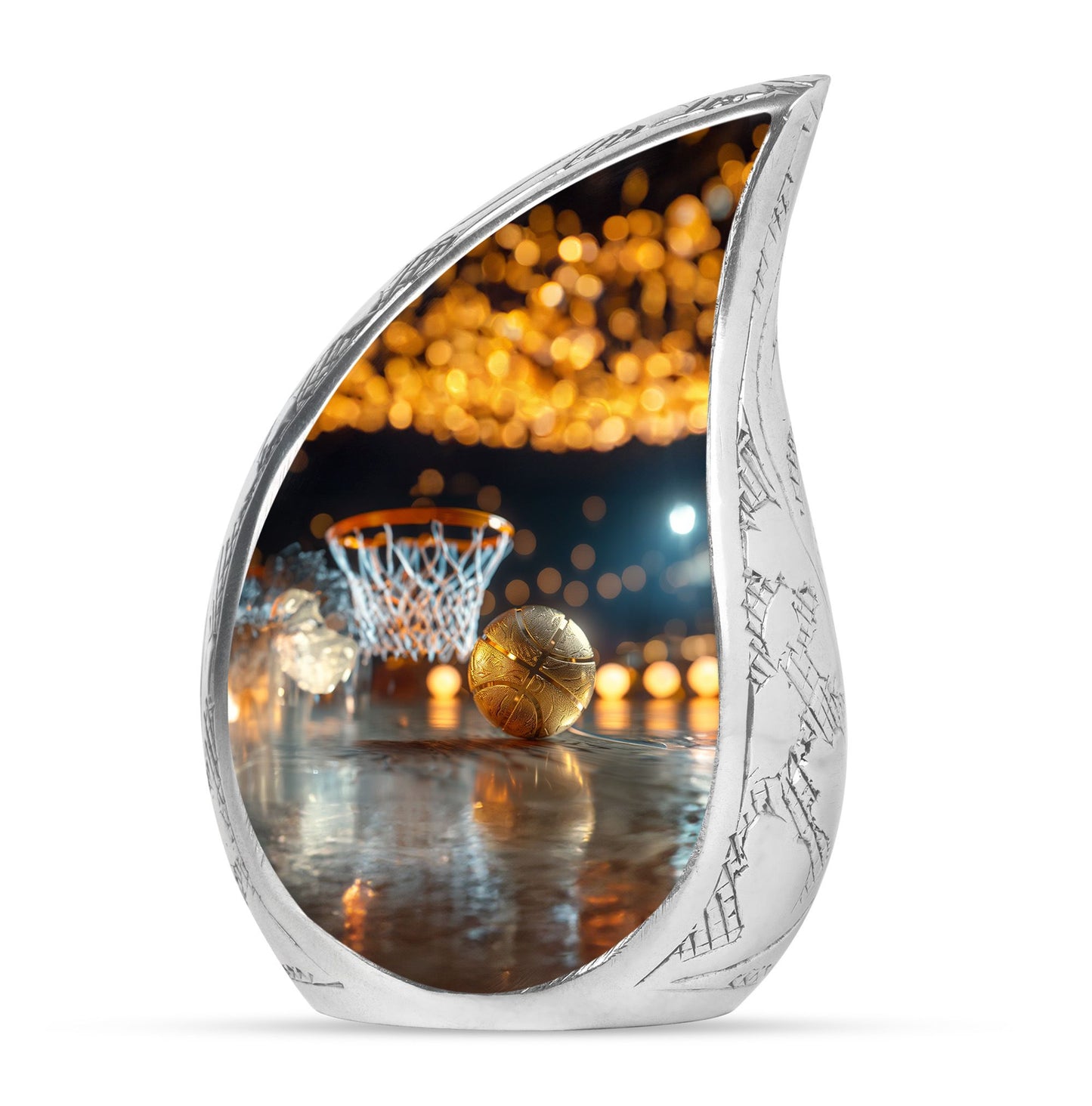 Basketball Theme Large Urn 10 Inch
