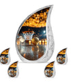 Basketball Theme Large Urn With 4 Keepsake Urn