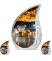 Basketball Theme Large Urn With 2 Keepsake Urn