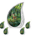 Deer Theme Large Urn With 4 Keepsake Urn
